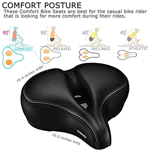 DAWAY C99 Siège De Vélo Confortable Pour Homme Et Femme Rembourré En