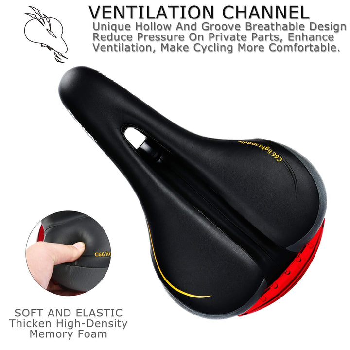 DAWAY C10 Confortable Large Vélo Selle et C6 Noir Madagascar DAWAY C10 Confortable Large Vélo Selle et C6 Noir Madagascar