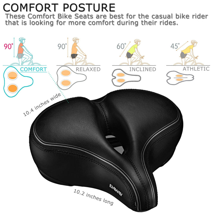 Memory Foam Best Cycle Seat For Comfort Best Gel Bike Comfortable